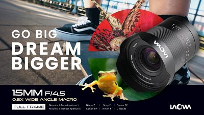 Laowa 發表 FF 15mm F4.5 Macro！超廣角、0.5x 微距營造誇張效果