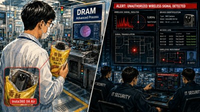 台工程師涉用 Insta360 X4 Air 藏零食袋偷拍 DRAM 機密，最終反被無線訊號揭穿