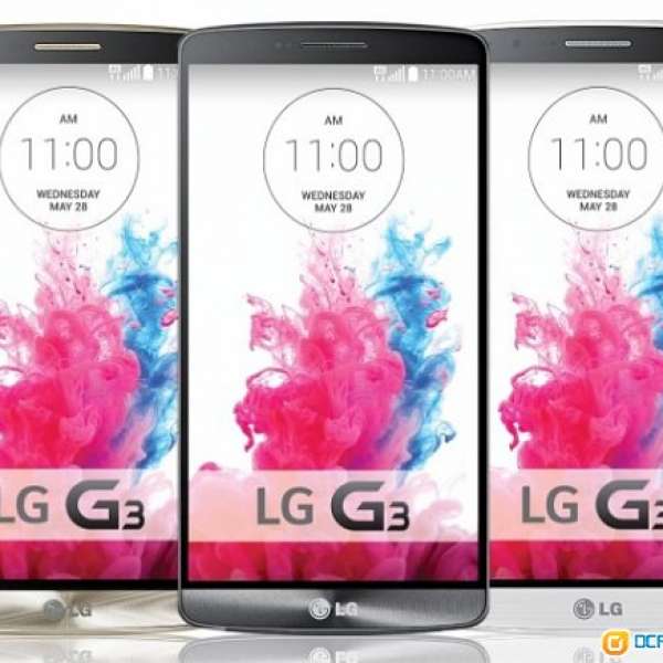 出售99.9%新 LG G3 香港行貨 32G 金色 型號：D855