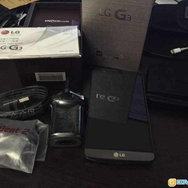 9成新行貨 LG G3 32gb 黑色 全套配件(多一粒原廠電,原廠坐充) $3300 不接受議價