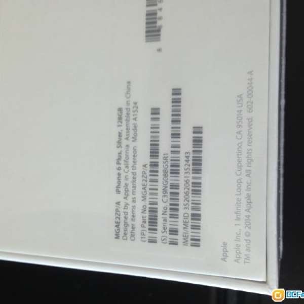 iphone 6 plus 128gb silver 港行 未开封