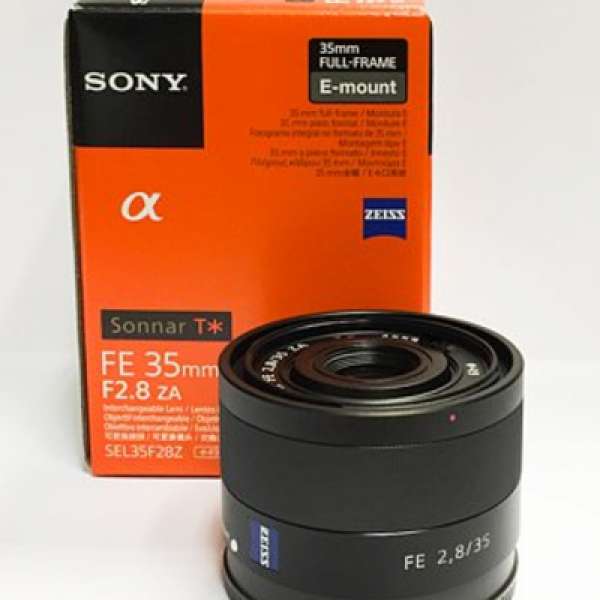Sony Carl Zeiss Sonnar T* FE 35mm F2.8 ZA 行貨有保極新