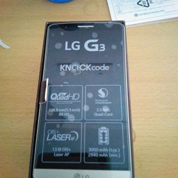 LG G3 D855 16G 99新(試機) 冇花 有單有盒 fullset 行 一年保