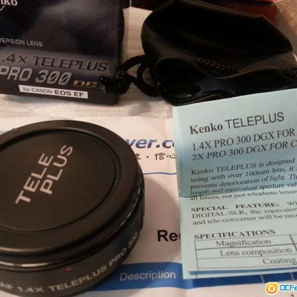 Kenko TELEPLUS 1.4X PRO 300 DGX FOR CANON EOS