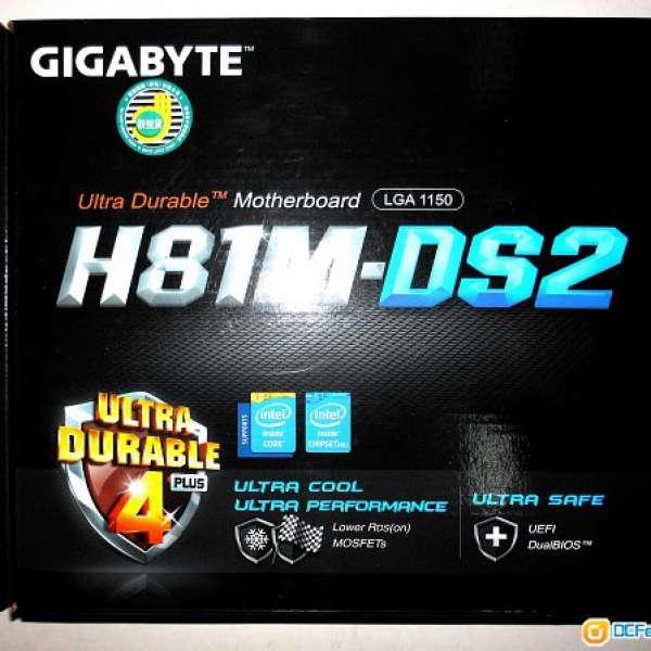 代理換全新 GIGABYTE H81M-DS2 LGA1150底板 支援Haswell i3 i5 i7處理器 (行貨保用...