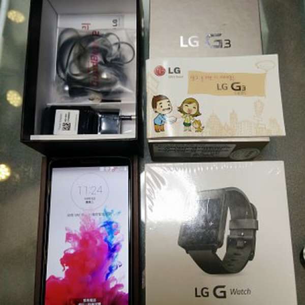 99%新 LG G3 F400S灰色有單有保三碼合一，雙電配件全新 + 全新LG G Watch放售，可換...