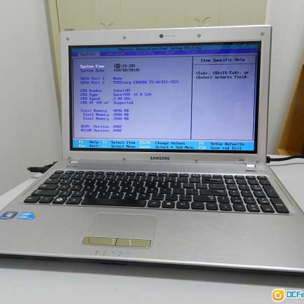 samsung notebook np-q530h i5-520M 4G RAM 85% new