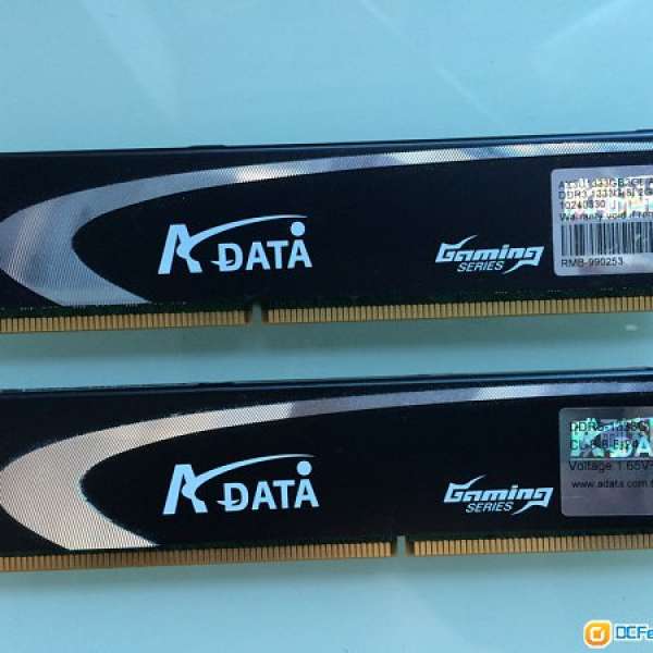 A-DATA DDR3  2G Ram Gaming Series (2條)