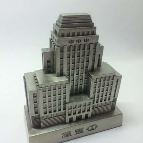 全新HSBC 舊匯豐銀行大廈 錫鑞紙鎮 有盒