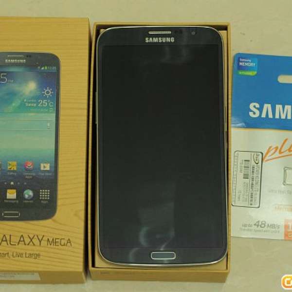 SAMSUNG Galaxy Mega I9205 LTE 4G 6.3吋 黑色 90%新, 全套有盒齊原裝配件 加送16G...