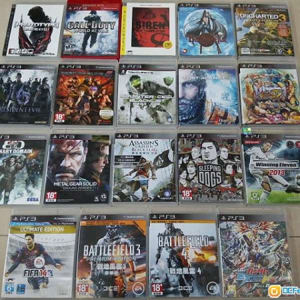 PS3 正 Games 如 AC4 / DOA5 / BF4 及一個白色手制