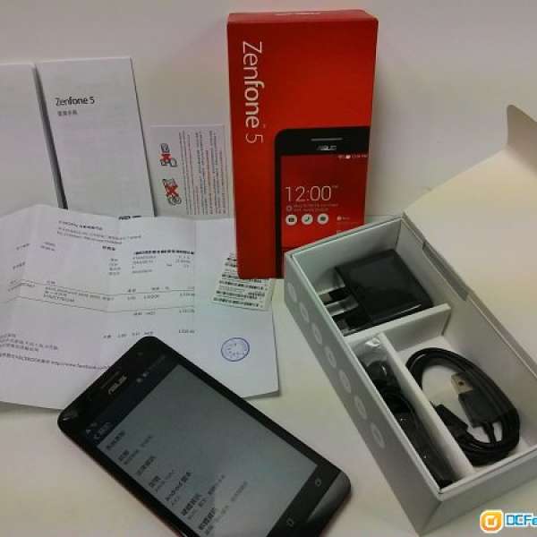 ASUS Zenfone 5 2G 16GROM 紅色 雙卡3G,香港行貨,已貼玻璃貼,有單配件全新未用