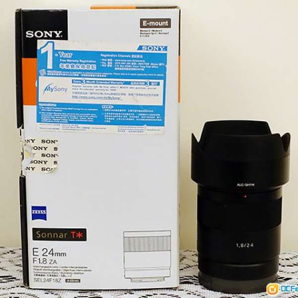 出售超新 Sony SEL24F18Z Zeiss Sonnar T* E 24mm F1.8 ZA 鏡頭