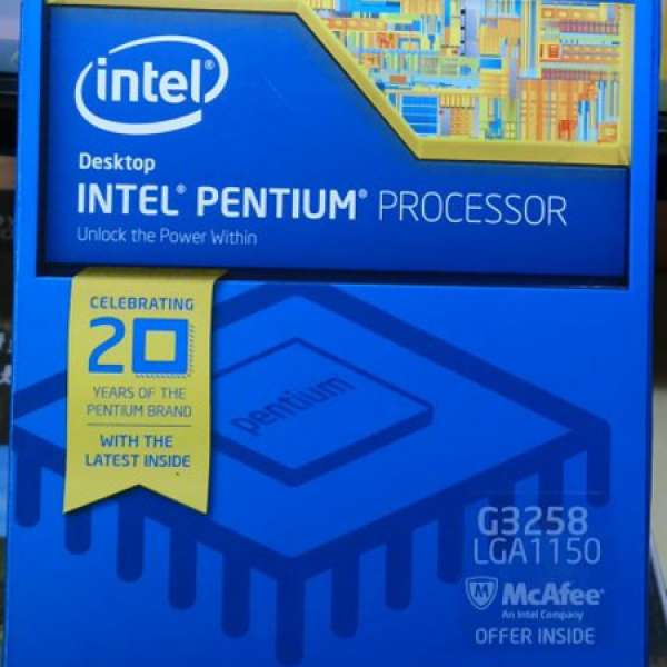 INTEL G3258 廿週年版