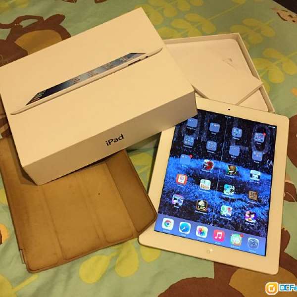iPad 3 32gb wifi 白色 80%新 有盒 齊配件 女仔用 跟smart cover