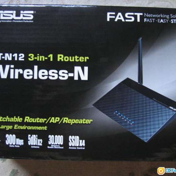 名廠 ASUS RT-N12 Super Speed Wireless N Router (保用至 Aug 13, 2015)