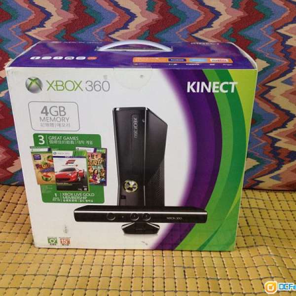 抽獎獎品Xbox360 Kinet 4GB套裝(原封)