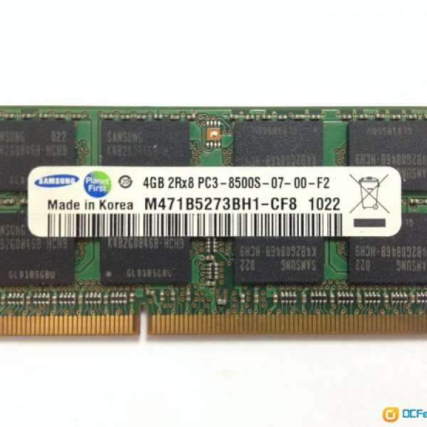 Samsung 4G  DDR3 1066 Made in Korea (For Notebook)