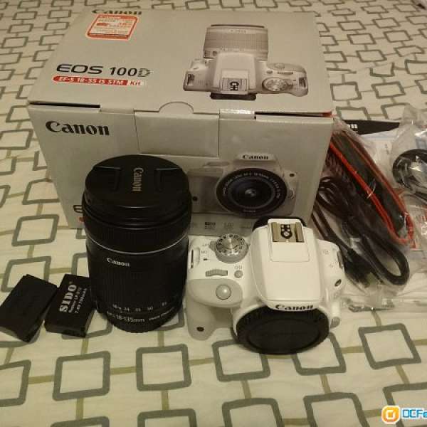 99%新 香港行機 白色 Canon EOS 100D BODY +原廠18-135鏡頭  原廠2年保用！