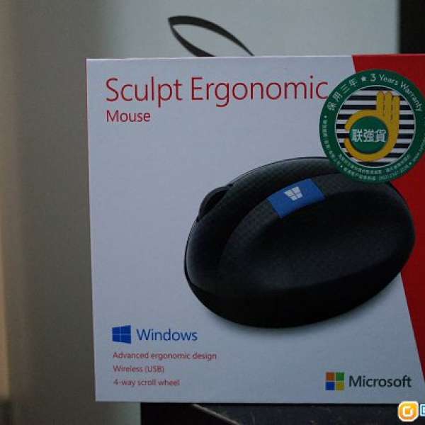全新 Microsoft Sculpt Ergonomic Mouse 人體工學滑鼠