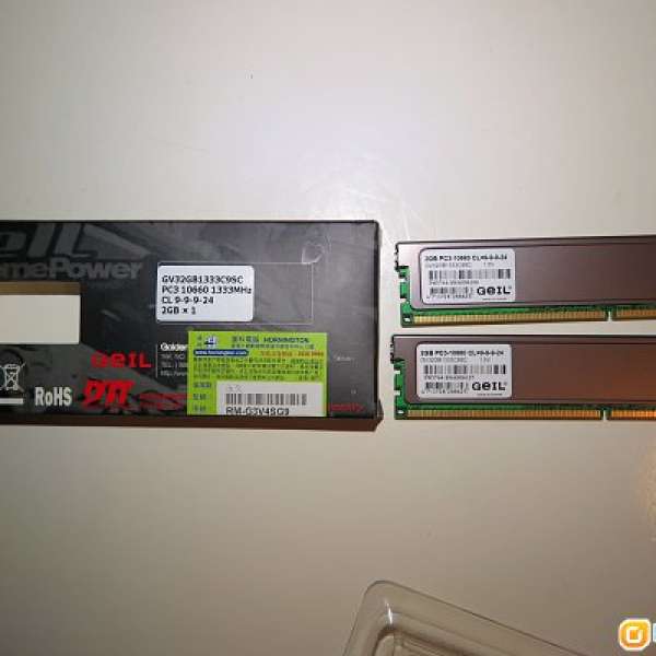 Geil 2GB x 2 kit DDR3 1333 Ram