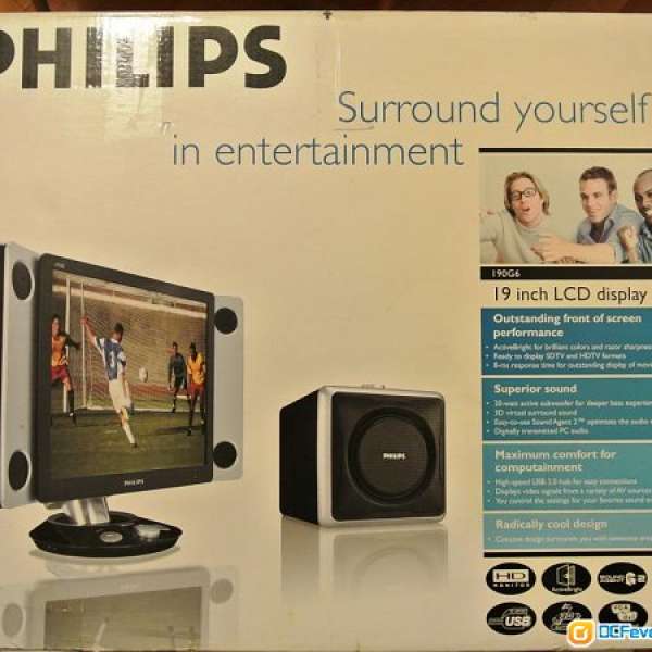菲利普190G6 19英寸液晶顯示器/电视 (Philips 190G6 19-inch LCD Display / TV)