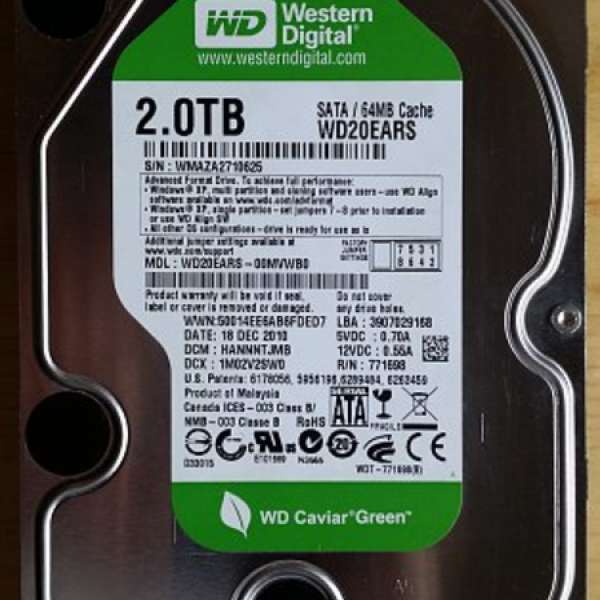 WD Green 2TB WD20EARS