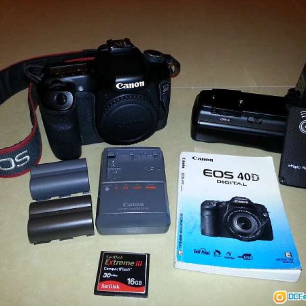 Canon EOS 40D + 副廠直倒連遙控 + 兩電 + 16GB CF card