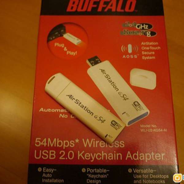 Buffalo 802.11g USB 54 Mbps Wireless LAN Adapter  WLI-U2-KG54