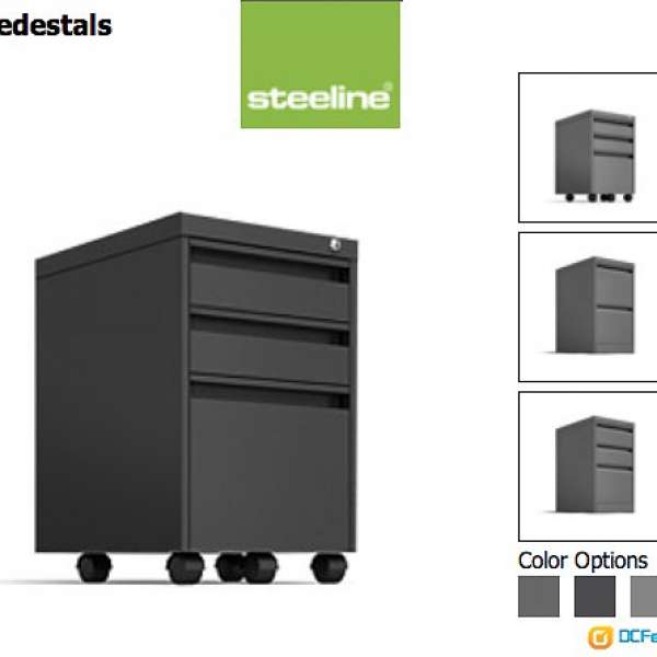 Steeline克色鋼櫃,  文書櫃, 文件櫃, 3桶櫃, 書枱櫃, 公司鋼櫃