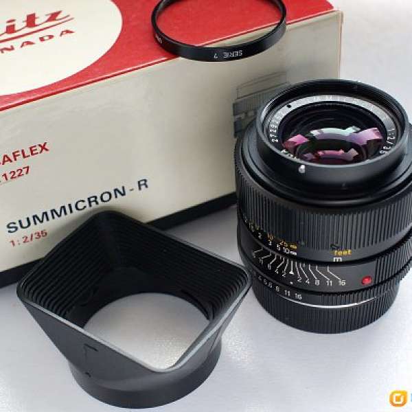 Leica Summicron-R 35mm F2 version 1 (Multi coating有鍍膜) full pack
