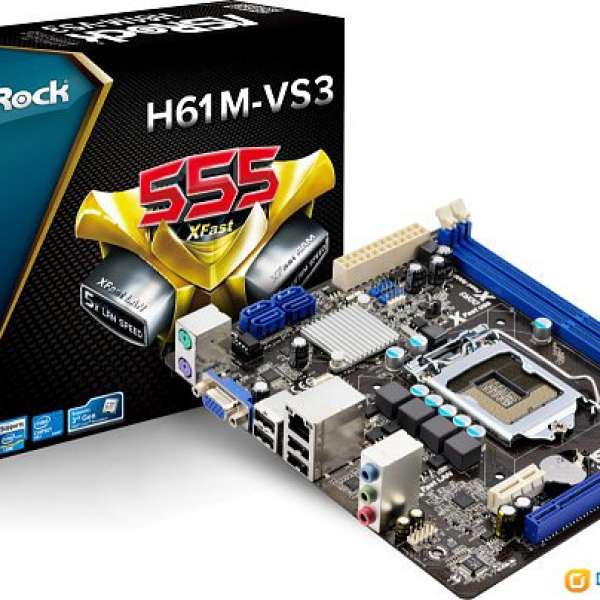 AsRock H61M-VS3 + 4GB DDR3 + i3-3240 1155