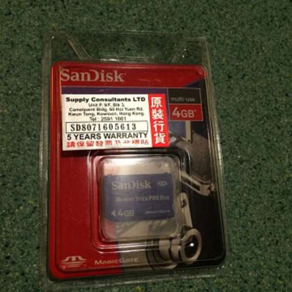 SanDisk MemoryStick Pro Duo 4GB