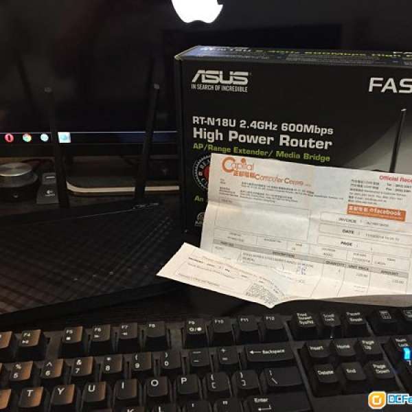 90%新 ASUS RT-N18U Router 有單及3年保養