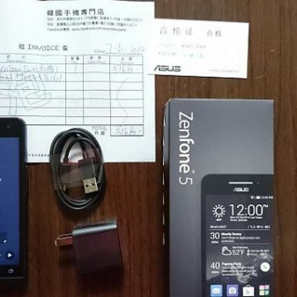 95%新ASUS Zenfone5 泡菜屋水貨 3G黑色高階版 2Gb Ram 16GB Rom