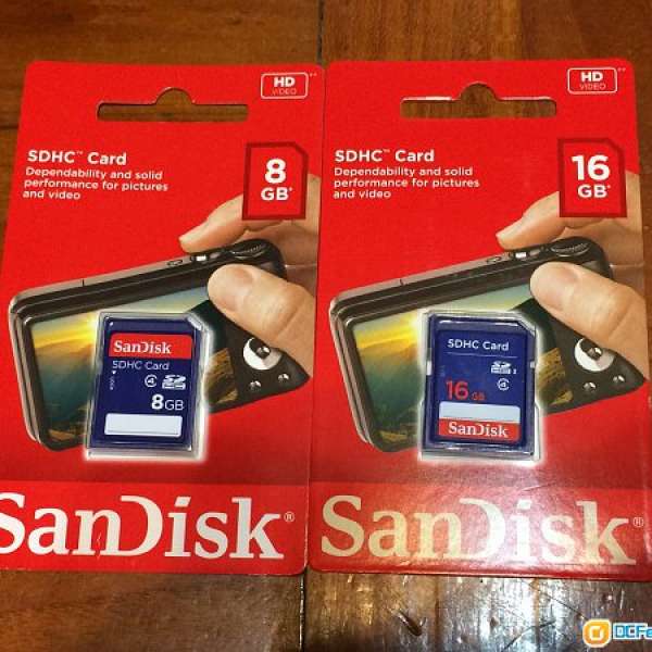 SanDisk SD card 2 張 16Gb及8Gb