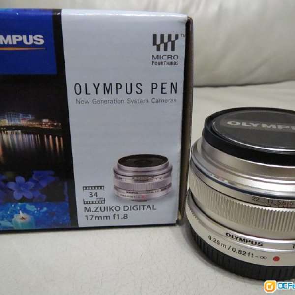 Olympus M.ZUIKO DIGITAL ED 17mm f1.8 95% new