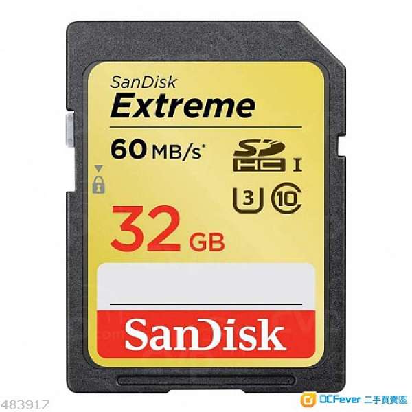 港行 Sandisk extreme 32G 60mb read 40mb write