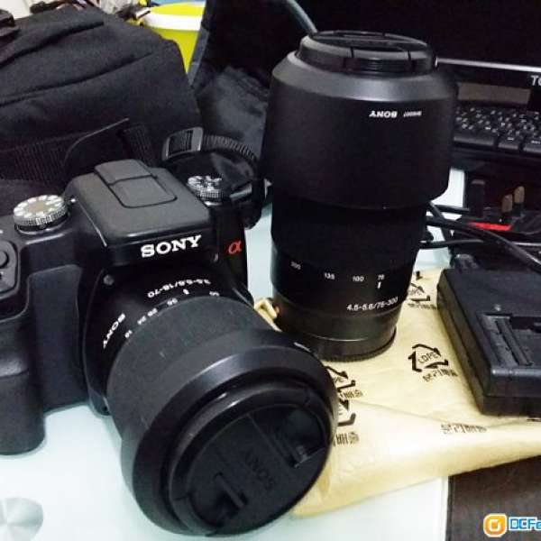 Sony A100 AF75-300mm F4.5-5.6  AF18-70 F3.5-5.6