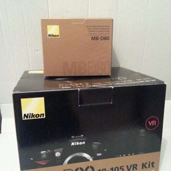 Nikon D90 Kit Set (連18-105mm鏡頭) 9成新連盒 + MB80直倒
