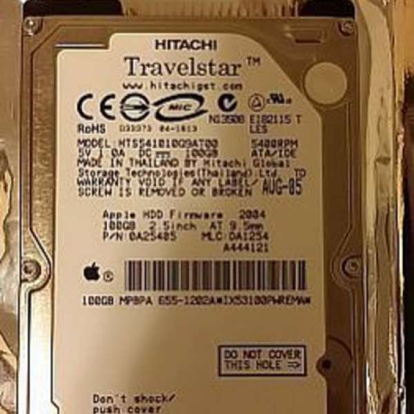 售 HITACHI 100GB IDE HDD 日立硬碟