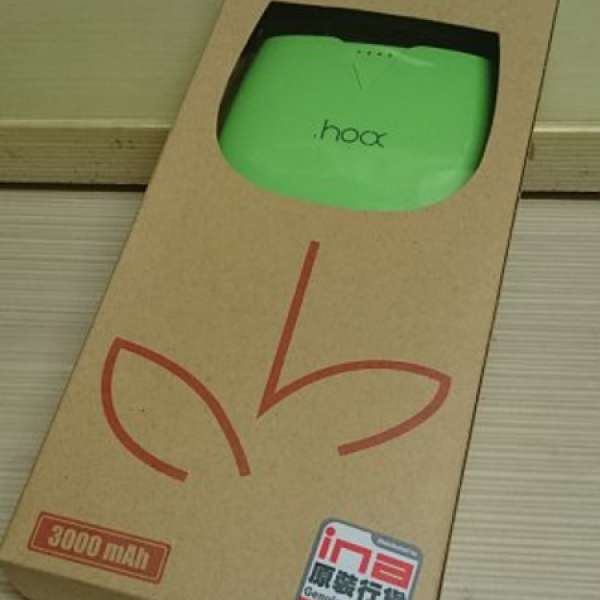 hoox 3000mah 流動電源 全新 取袋 外置電 充電器