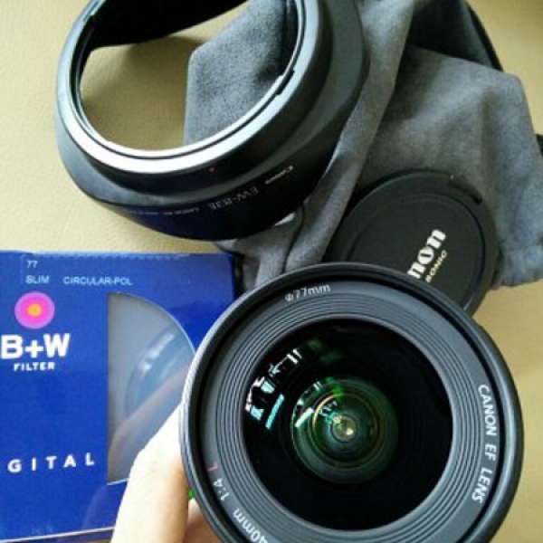 Canon 17-40mm F4 L 連 B+W slim CPL