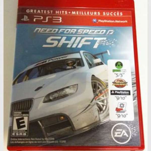 PS3  NEED FOR SPEED SHIFT 美版 非中文