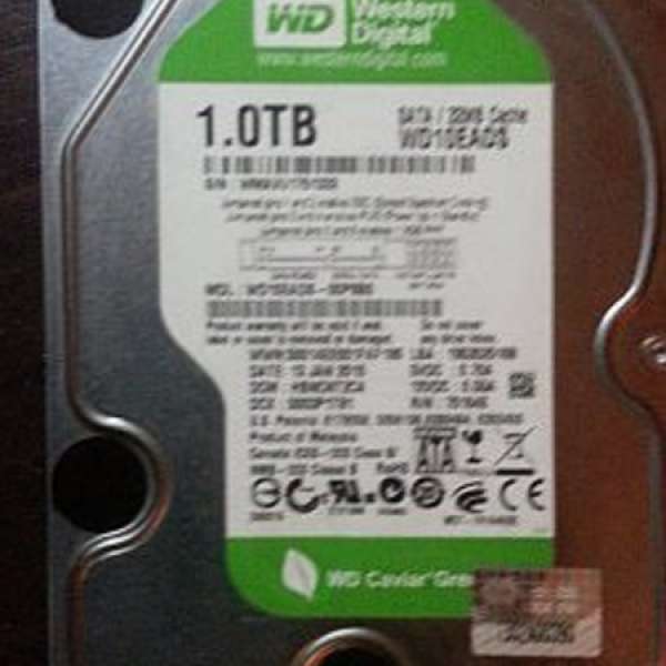 放WD GREEN 1TB WD10EADS HDD