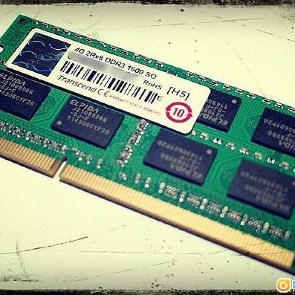 名廠 Transcend DDR3 4GB SO-DIMM 1600 RAM