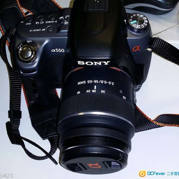 90% new 100% work, Sony A550 DSLR body + 18-55 kit lens