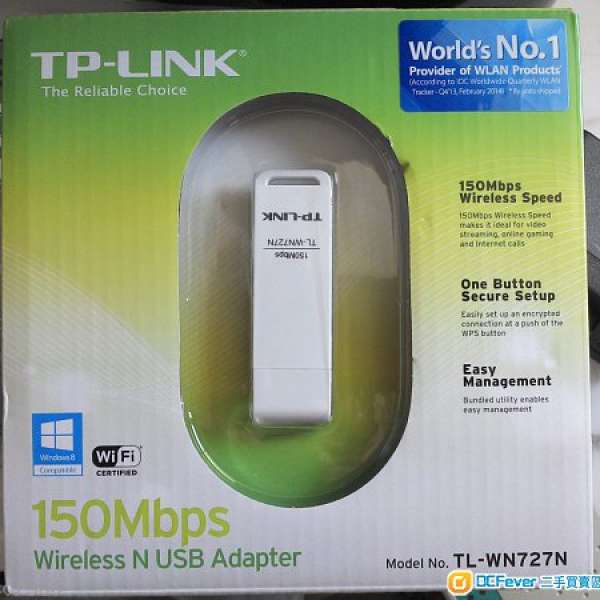 TP-Link  TL-WN727N  150Mbps Wireless N USB Adapter