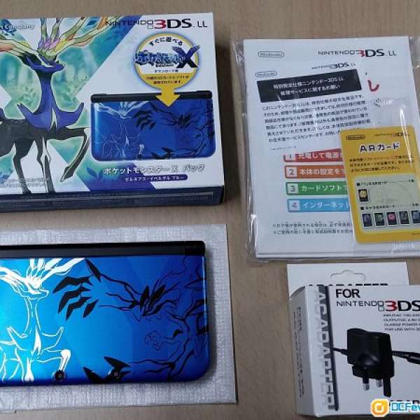 賣99.9%極新! 日版3DSLL 藍色PM XY特別版 /有盒有牛 /送PM紅藍寶石體驗版!