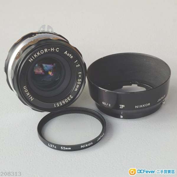 Nikon HC 50mm f 2 AI lens+hood+Filter fit Canon/Sony/Fuji/Olympus